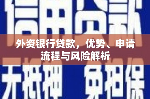 康定外资银行贷款，优势、申请流程与风险解析