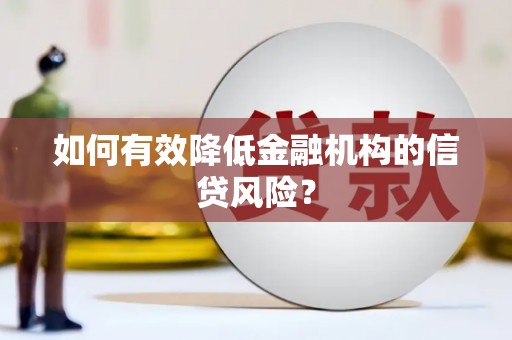 康定如何有效降低金融机构的信贷风险？
