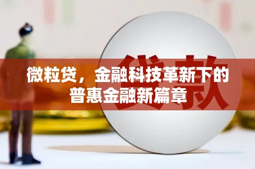 康定微粒贷，金融科技革新下的普惠金融新篇章