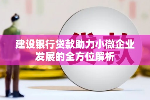 康定建设银行贷款助力小微企业发展的全方位解析