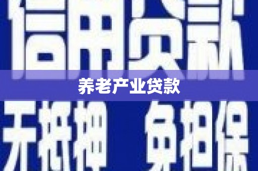 康定养老产业贷款